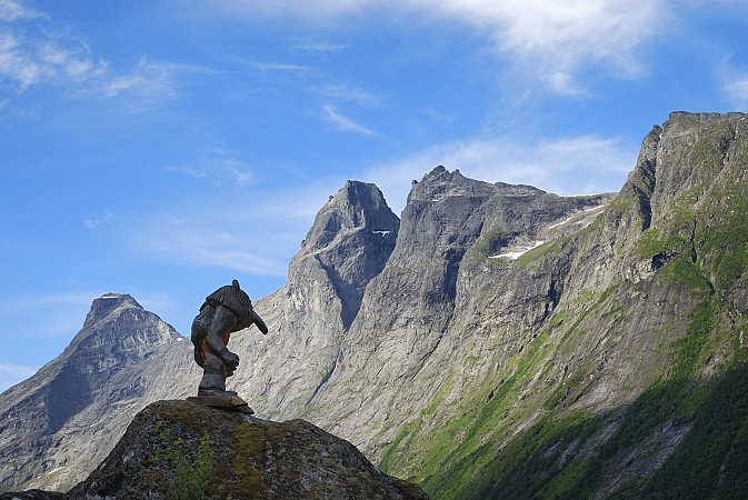 Trollveggen, část horského masivu Trolltindan v Norsku